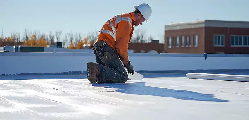 Flat Roof Drain Installation in Schaumburg